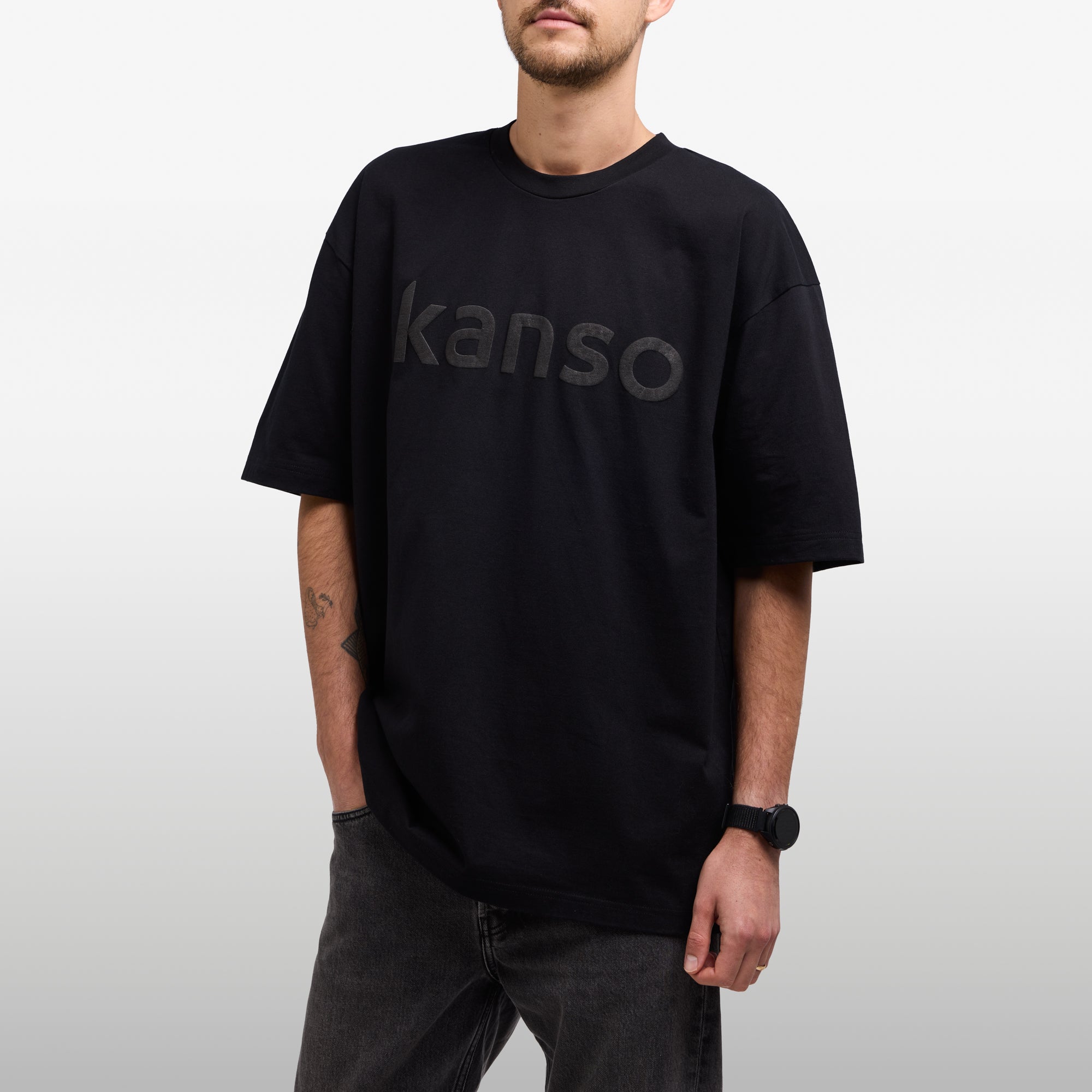 Unisex Tee Oversized – Organic T1 - Black